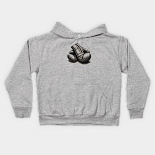 Vintage Boxing Gloves Kids Hoodie